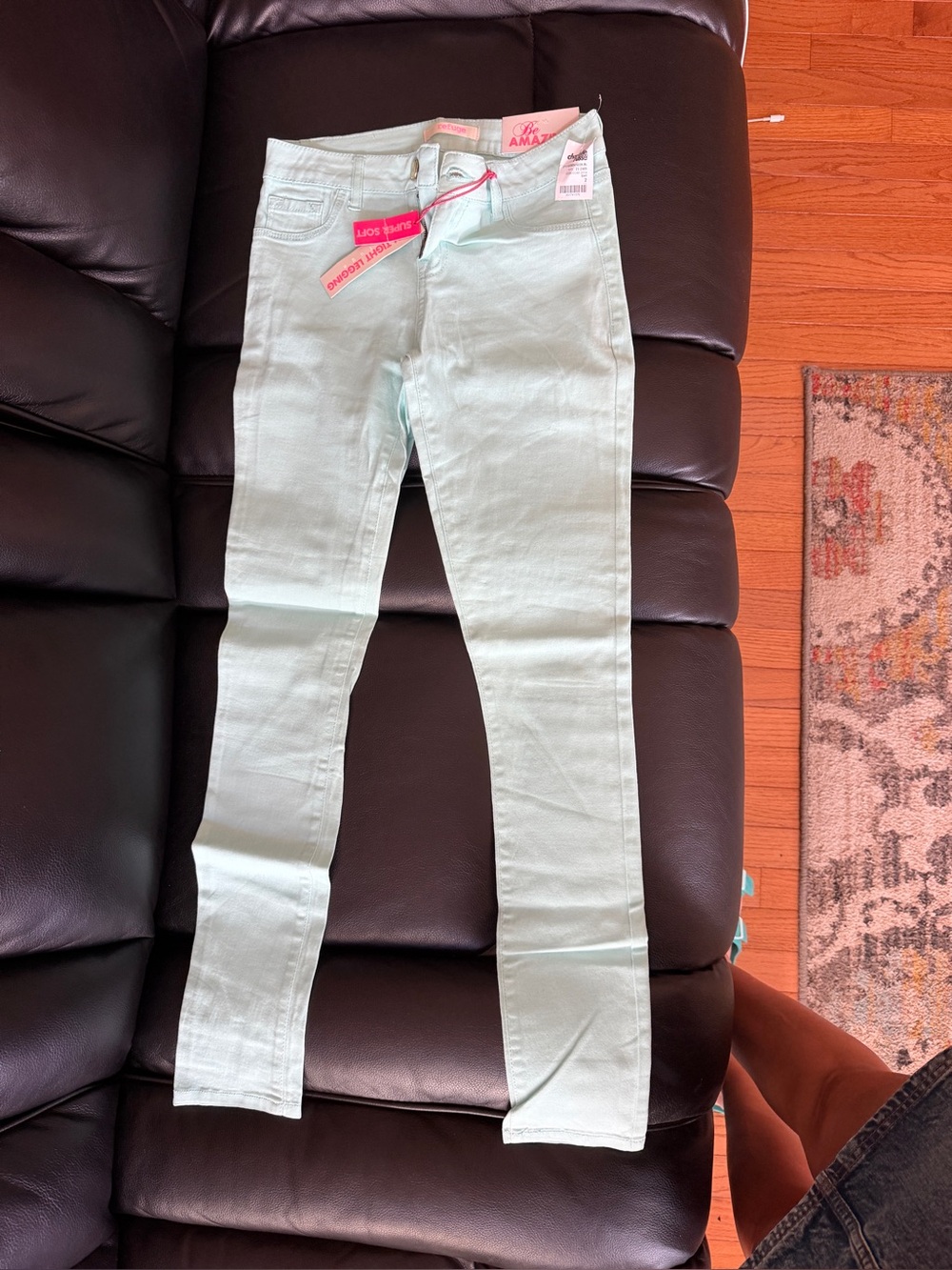 Charlotte Russe Pastel Mint Skinny Jeans